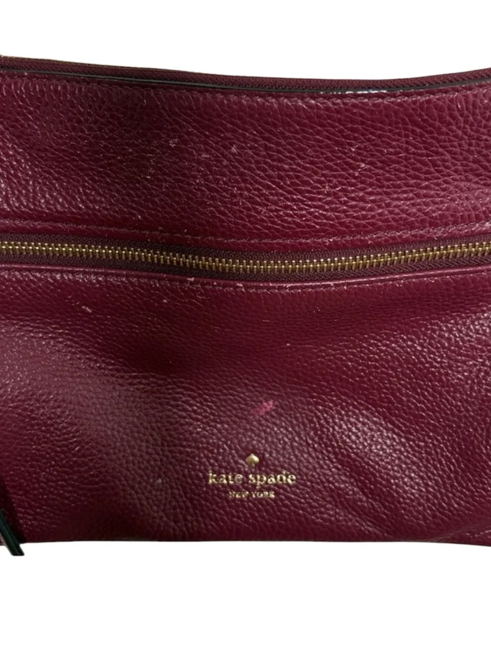Kate Spade Marron Gabrielle Leather Crossbody Bag BLEMISH